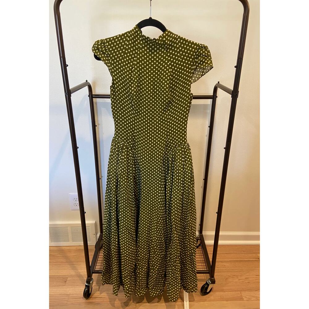 Reformation Maven Mock-Neck Chiffon Midi Dress size 4 - Picture 2 of 7